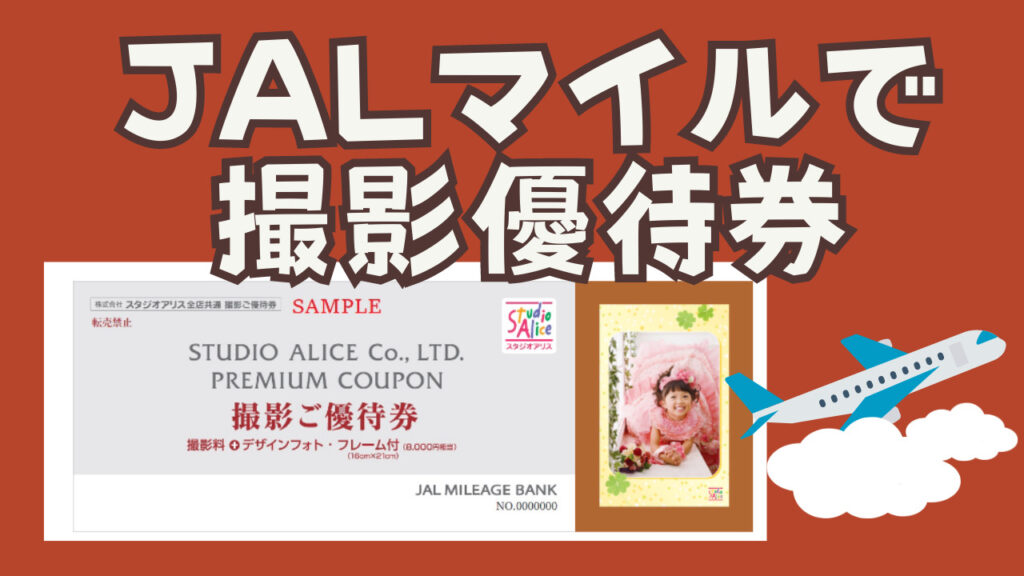スタジオアリス 撮影ご優待券 8000円相当 JAL 有効期限2024年12月 スタジオアリス JAL 撮影ご優待券(8000円相当) スタジオアリス全店共通